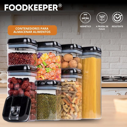 FoodKeeper®: Juego de 14 piezas, contenedorespara alimentos